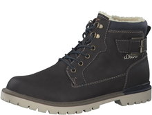 s.Oliver Winter Stiefelette 5-16253-29-302 - gefüttert, seitlicher Reissverschluss - dunkelbraun Herren